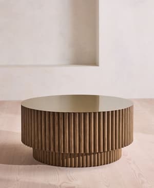 Barrel Coffee Table - Dark Oak - Listing Image