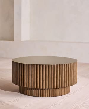 Barrel Coffee Table - Dark Oak - Hover Image