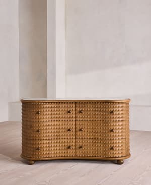 Armando Six Drawer Dresser - Calacatta Aura Marble - Hover Image