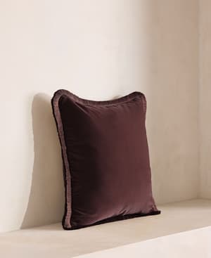 Margeaux Square Cushion - Aubergine - Hover Image
