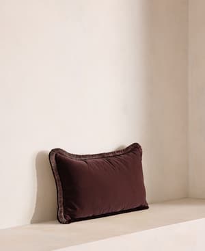 Margeaux Oblong Cushion - Aubergine - Hover Image
