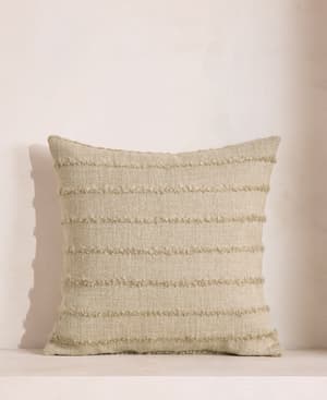 Victor Square Cushion - Natural Stripe - Listing Image
