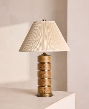 Clover Table Lamp - Mappa Burl - UK - Listing Image