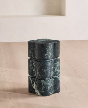 Kahlo Side Table - Verde Alpi Marble - Hover Image