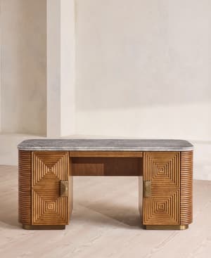 Kingsley Desk - Grey Emperador - Listing Image