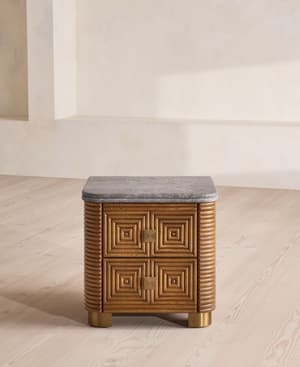 Kingsley Bedside Table - Grey Emperador Marble - Listing Image