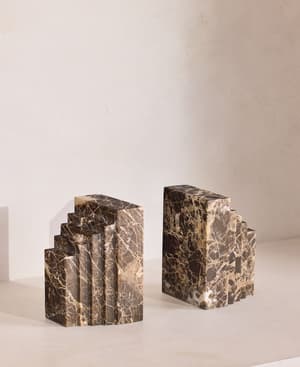 Lola Bookends - Dark Emperador - Hover Image