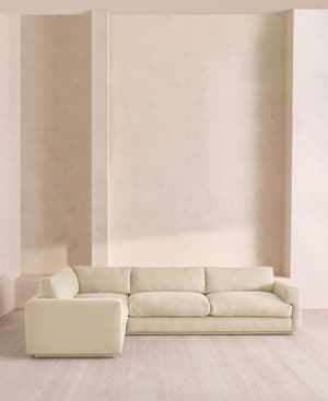 Mossley Right L-Shape Sofa - Linen - Bisque - Hover Image