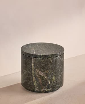 Leather & Oud Candle - Forest Green Marble - 660g - Hover Image