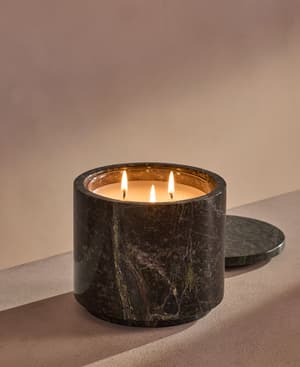 Leather & Oud Candle - Forest Green Marble - 660g - Listing Image