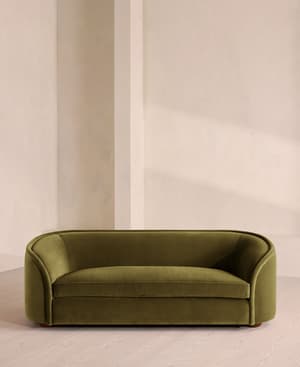 Conall Three Seater Sofa - Velvet - Olive - US - Hover Image