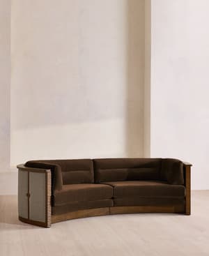 Belmont Sofa - Three Seater - Velvet - Chocolate - UK - Listing Image