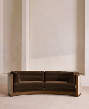 Belmont Sofa - Three Seater - Velvet - Chocolate - UK - Hover Image