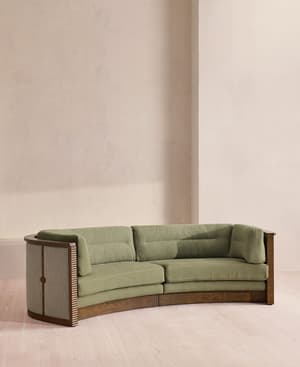 Belmont Sofa - Three Seater - Linen - Sage - US - Listing Image