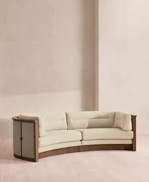 Belmont Sofa - Three Seater - Linen - Bisque - US - Listing Image