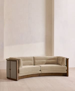 Belmont Sofa - Three Seater - Velvet - Oyster - US - Listing Image