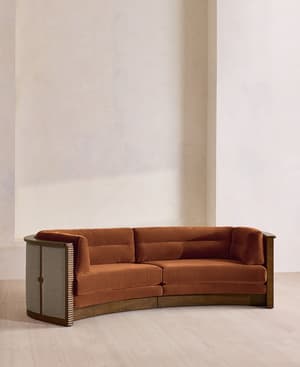 Belmont Sofa - Three Seater - Velvet - Cinnamon - UK - Listing Image