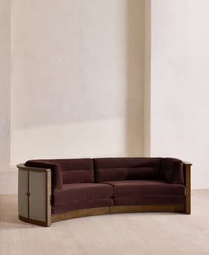 Belmont Sofa - Three Seater - Velvet - Aubergine - US - Listing Image