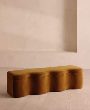 Eli Storage Bench - Mustard Velvet - Listing Image