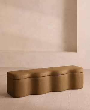 Eli Storage Bench - Linen - Ochre - Listing Image