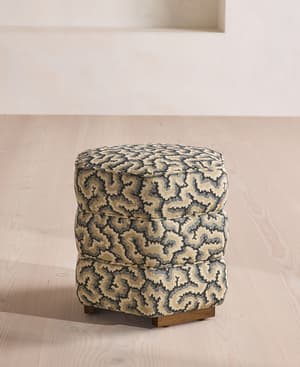 Lyla Footstool - Lophelia Jacquard - Brown - US - Hover Image