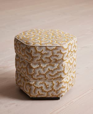 Lyla Footstool - Lophelia Jacquard - Pink - Hover Image