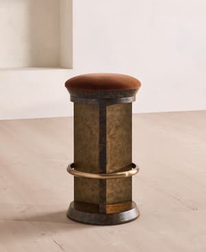 Rafaella Barstool - Velvet - Cinnamon - US - Hover Image