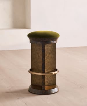 Rafaella Barstool - Velvet - Olive - UK - Hover Image