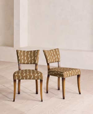Pair of Molina Armless Dining Chairs - Deklan Linen - UK - Hover Image