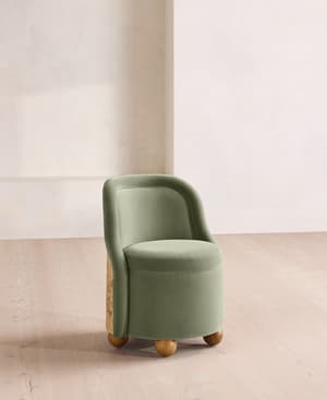 Poline Dining Chair - Velvet - Seafoam - US - Hover Image