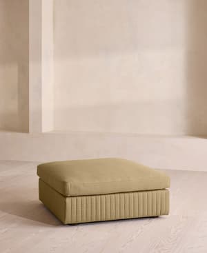 Oona Ottoman - Linen - Wheat - UK - Listing Image