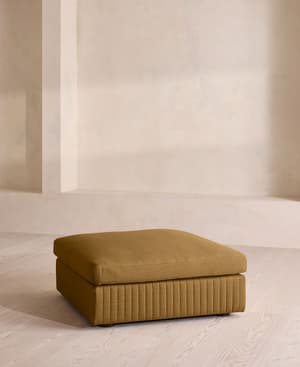 Oona Ottoman - Linen - Ochre - UK - Listing Image