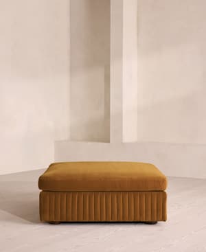 Oona Ottoman - Mustard Velvet - US - Hover Image