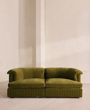 Oona Sectional Sofa - Three Seater - Velvet Olive - US - Listing Image