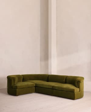 Oona Modular Sofa - L-Shape Sofa - Velvet Olive UK - Listing Image