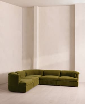 Oona Modular Sofa - Corner Sofa - Velvet Olive UK - Hover Image