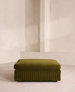 Oona Ottoman - Olive Velvet - UK - Hover Image