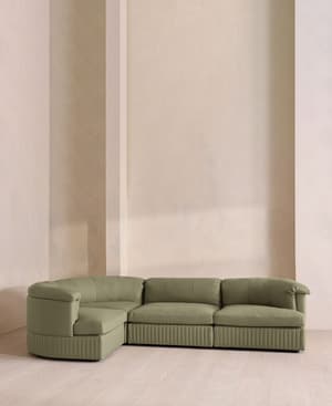 Oona Modular Sofa - L-Shape Sofa - Linen - Sage - UK - Hover Image