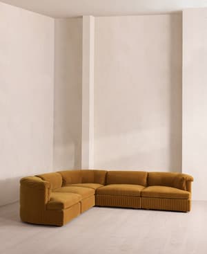 Oona Modular Sofa - Corner Sofa - Velvet Mustard UK - Hover Image