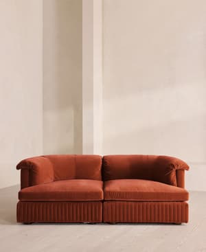 Oona Modular Sofa - Three Seater - Velvet Rust UK - Listing Image