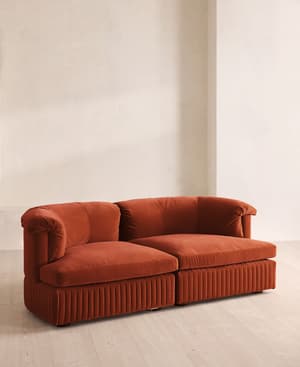 Oona Modular Sofa - Three Seater - Velvet Rust UK - Hover Image