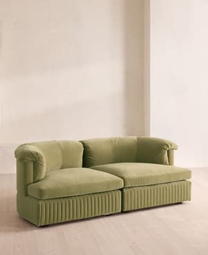 Oona Modular Sofa - Three Seater - Velvet Lichen UK - Hover Image