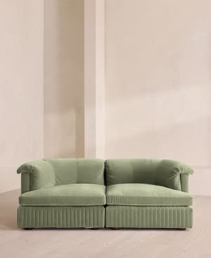 Oona Modular Sofa - Three Seater - Velvet - Seafoam - UK - Listing Image