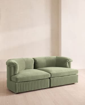 Oona Modular Sofa - Three Seater - Velvet - Seafoam - UK - Hover Image