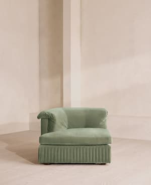 Oona Modular Sofa - Left Arm Module - Velvet - Seafoam - UK - Listing Image