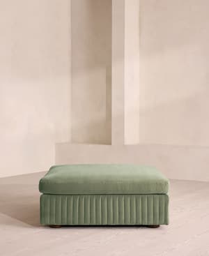 Oona Ottoman - Velvet - Seafoam - UK - Hover Image