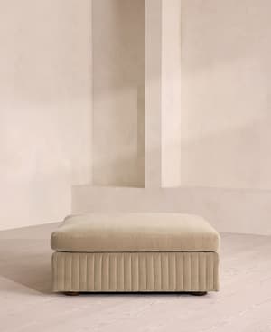 Oona Ottoman - Velvet - Oyster - UK - Hover Image