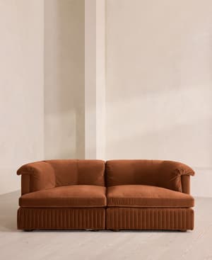 Oona Modular Sofa - Three Seater - Velvet - Cinnamon - UK - Listing Image