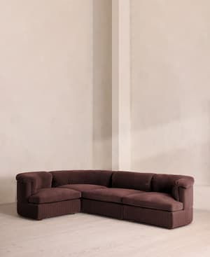 Oona Modular Sofa - L-Shape Sofa - Velvet - Aubergine - UK - Listing Image