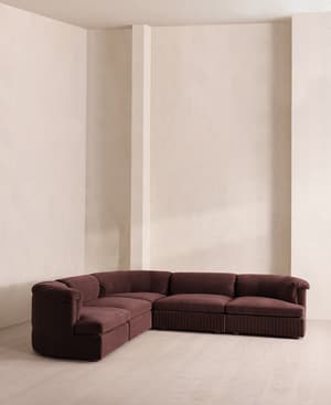 Oona Modular Sofa - Corner Sofa - Velvet - Aubergine - UK - Hover Image